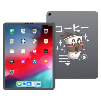 MightySkins Skin Compatible with Apple iPad Pro 11 (2018) - Coffee Kawaii | Protective, Durable, and Unique Vinyl Decal wrap Cover | Easy to Apply, Remove, and Change Styles | Made in The USA