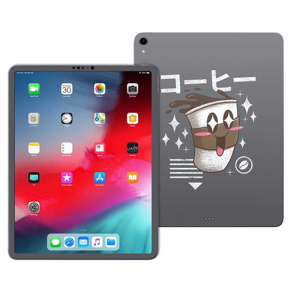 MightySkins Skin Compatible with Apple iPad Pro 11 (2018) - Coffee Kawaii | Protective, Durable, and Unique Vinyl Decal wrap Cover | Easy to Apply, Remove, and Change Styles | Made in The USA