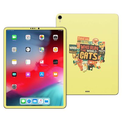 MightySkins Skin Compatible with Apple iPad Pro 12.9 (2018) - Cats Run The World | Protective, Durable, and Unique Vinyl Decal wrap Cover | Easy to Apply, Remove, and Change Styles | Made in The USA