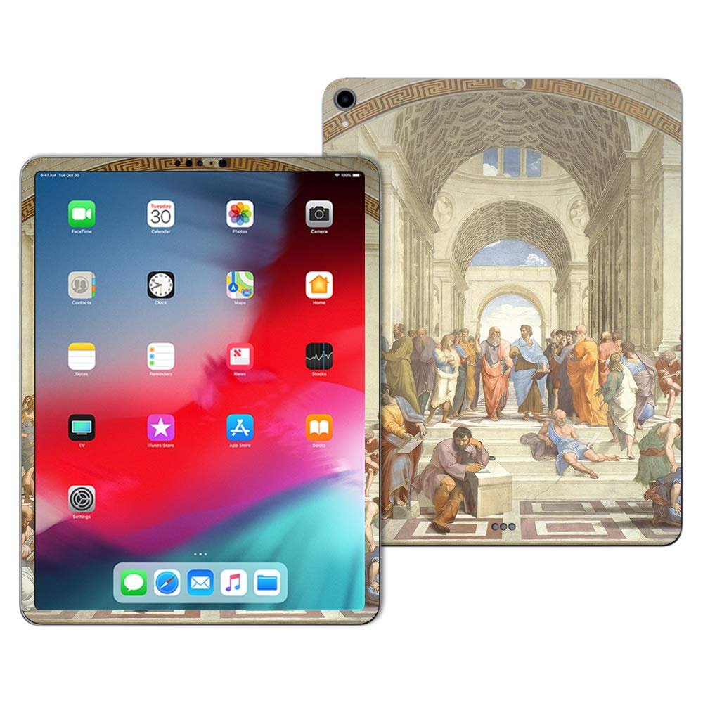 MightySkins Skin Compatible with Apple iPad Pro 12.9 (2018) - School of Athens | Protective, Durable, and Unique Vinyl Decal wrap Cover | Easy to Apply, Remove, and Change Styles | Made in The USA