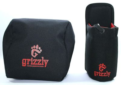 Grizzly Camera Bean Bag MEDIUM-BLACK and Snake River Water Bottle Holder-BLACK, Photography, Video, Camera Support, Birders Camera Sandbag, Tripod, African Safari Photography Tours