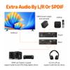 Amazon Basics 4K@30Hz HDMI to HDMI and Audio (RCA Stereo or Spdif) Extractor Converter, Black view 3