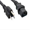 Kentek 1 Feet Ft SJT US 3 Prongs AC Power Cord NEMA5-15P/IEC320 C13 14 AWG 15A 125V Heavy Duty Black view 1