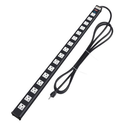 AXTRA 16-Outlet Metal Surge Protector Power Strip, 9 ft Extension Cord, 450 Joules, 15-Amp Integrated Circuit Breaker Overload Protection for Home, Office, School, Garage, Computer, TV [ETL Listed]