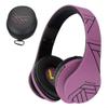 PowerLocus Bluetooth Over-Ear Headphones, Wireless Stereo Foldable Headphones Wireless and Wired Headsets with Built-in Mic, Micro SD/TF, FM for iPhone/Samsung/iPad/PC (Purple) view 1
