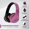 PowerLocus Bluetooth Over-Ear Headphones, Wireless Stereo Foldable Headphones Wireless and Wired Headsets with Built-in Mic, Micro SD/TF, FM for iPhone/Samsung/iPad/PC (Purple) view 2