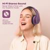 PowerLocus Bluetooth Over-Ear Headphones, Wireless Stereo Foldable Headphones Wireless and Wired Headsets with Built-in Mic, Micro SD/TF, FM for iPhone/Samsung/iPad/PC (Purple) view 4