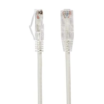 PHAT SATELLITE INTL - Cat5e Ethernet Cable, Solid Copper 24AWG UTP, Strain Relief Boot, EZ RJ45 Pass Through Connector, High Speed LAN Network Cable, UL ETL, Custom Cut and Made in USA (245ft, White)