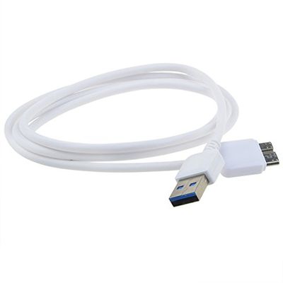 Digipartspower White Micro USB 3.0 Cable Cord Lead for Samsung Galaxy Note TAB PRO 12.2 SM-T900