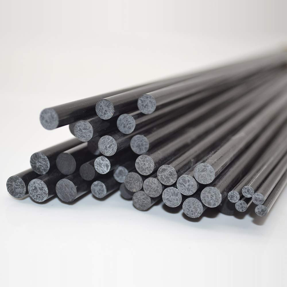 Jammas 5 Pieces/Bag Carbon Fiber Rods Diameter 1mm 2mm 3mm 4mm 5mm 6mm 7mm 8mm 10mm 11mm 12mm Length 500mm for RC Airplane Model Parts - (Color: 2mmx500mm)