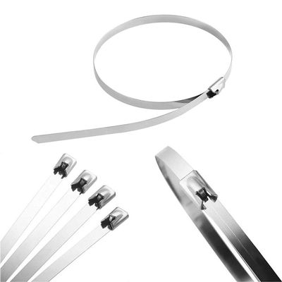 Quattroerre 16082 Self-Locking Stainless Steel Cable Ties for Thermal Insulation Bandages, 4.6 mm x 30 cm, Set of 2