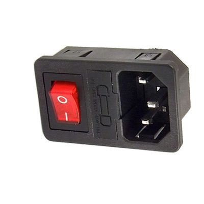 Aexit AC 10A Electrical 250V 3 Terminals IEC320 C14 Inlet Male Light Sockets Power Connector