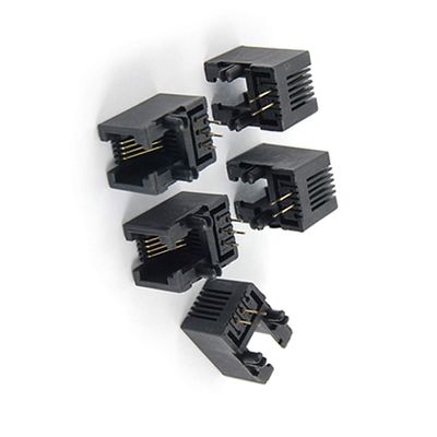 Aexit 6P4C RJ11 Generator Accessories Telephone Modular Jack PCB Contectors Cords, Plugs & Adapters 5 Pcs