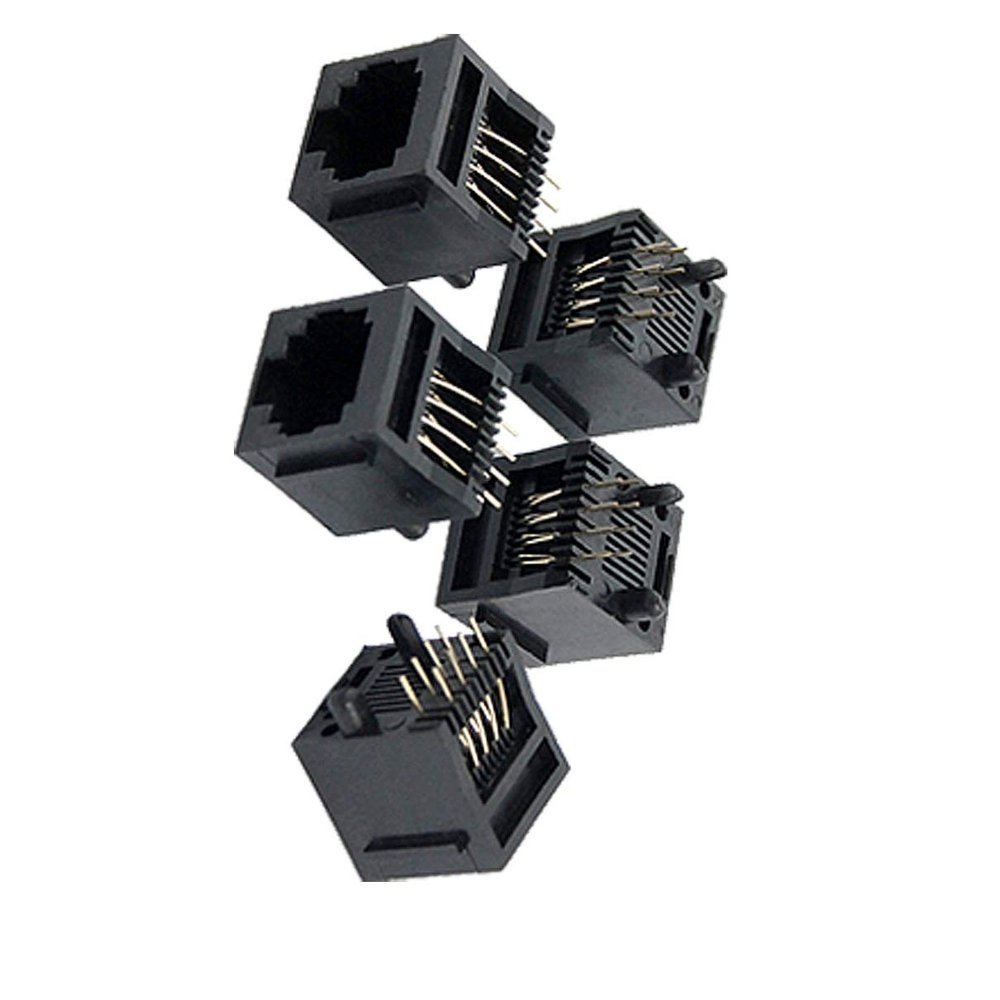 Aexit 52 8P8C Generator Accessories 180 Degree Modular Network PCB Connectors Cords, Plugs & Adapters 5 Pcs