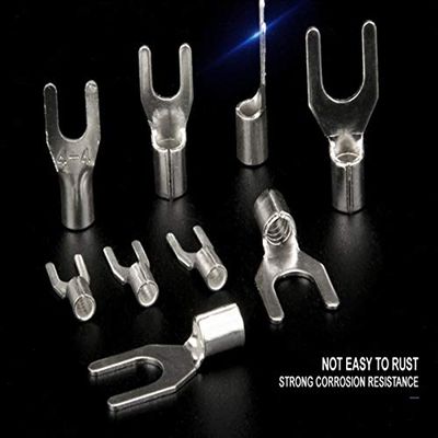 Davitu 30pcs UT brass cold junction Y terminal fork type 6mm2 - (Color: UT6-5)