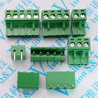 Davitu 10Set/LOT 2EDG5.08 5.08MM terminal green Straight bending PIN - (Color: Straight PIN, Pins: 5P)