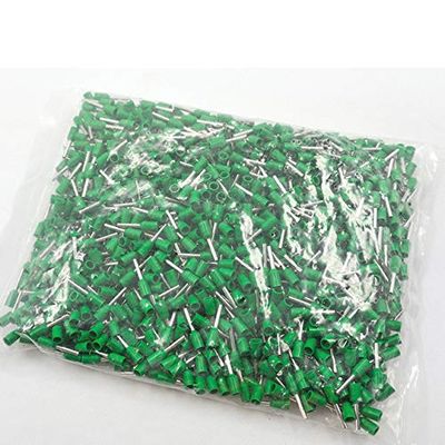 Davitu 1000pcs E1008 Insulated Cable Cord End Bootlace Ferrule Terminals tubular wire connector For 1.0mm2 Wire - (Color: Green)