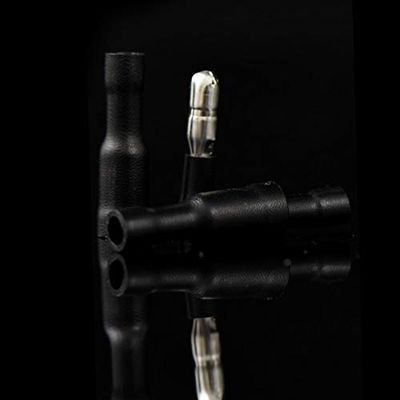 Davitu 10pcs 1.25-156 Male Female Bullet Insulated Connector Crimp Terminals Wiring - (Color: Black)