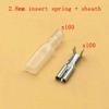Davitu 50pcs JY2.8mm Davitu Crimp Terminal Female Connector With Transparent Sheath Inserted Spring 2.8 mm Self-locking Plug Insulator - (Color: 100sets tin plated) view 1
