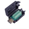Davitu 1PCS YT370 High-definition HDMI connector The plug Terminal block Hd line joint Male head screw or welding - (Color: Brown) view 1