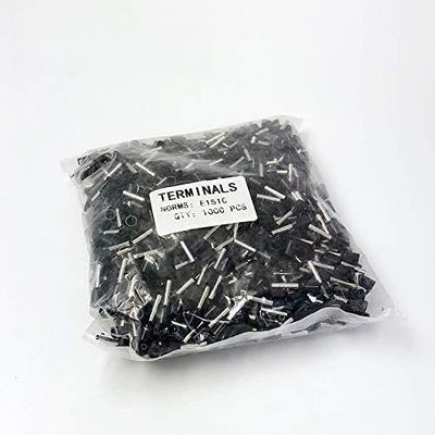 Davitu 1.5mm2 E1510 Cable Wire Tube insulating terminals 16 AWG Connector Insulating Crimp Insulated Terminal 1000PCS/Pack - (Color: Grey)