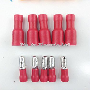 Davitu 10PCS Female male Insulated Spade joint Connector Crimp Terminal Connectors Cable Wire Connector - (Color: FRD MPD 1o25 1o56 R)