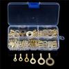 Davitu YT Non-insulated Ring Cable Lugs 150pcs Assorted Ring Eyes 3.2-10.2mm Wire Cable Connectors Brass Terminals Assortment Kit view 1