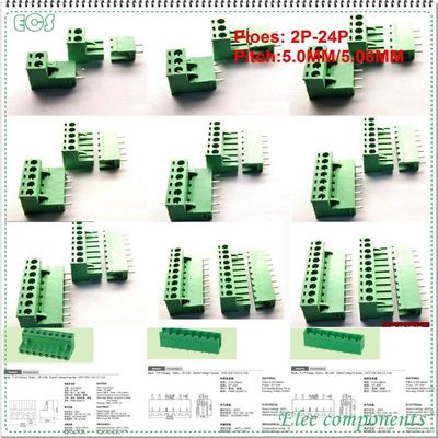 Davitu 10sets(male 10pcs+female 10pcs total 20pcs) Looper 2edgk 2P/3P/4P/5P/6P/7P/8P/9PIN terminals 5.08mm - (Color: 6 PIN)