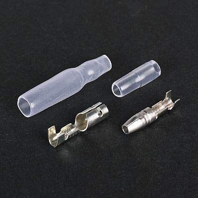 Udith 200pcs (100 pairs)/lot Bullet Connectors Crimp Terminals Female+ Male with Insulated Cover 3.9mm