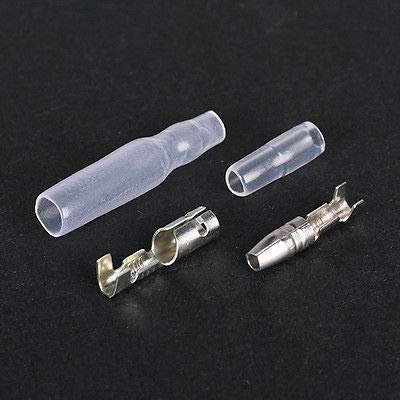Udith 200pcs (100 pairs)/lot Bullet Connectors Crimp Terminals Female+ Male with Insulated Cover 3.9mm