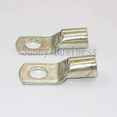 Davitu 100PCS 1 GAUGE 1AWG X 1/2" 5/16" 3/8" in TINNED COPPER LUG BATTERY CABLE CONNECTOR TERMINAL SC50-12 SC50-10 SC50-8 - (Color: 1AWG 50mm2 10mm)