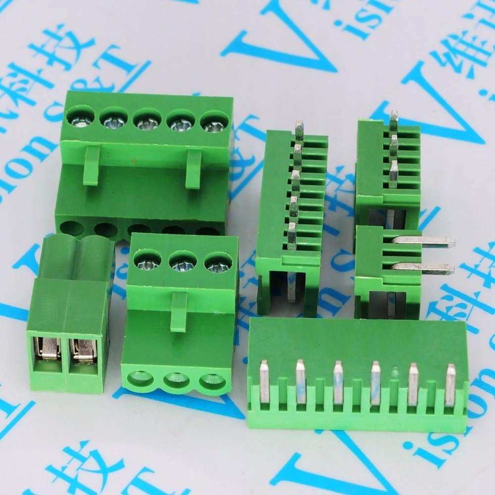 Davitu 10Set/LOT Green KF/MG HT3.96 2P 3/4/5/6/7/8 Terminal - (Color: Bending PIN, Pins: 7P)