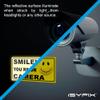 iSYFIX Smile You're On Camera Reflective Stickers for Home - 6 Pack 4x2 Inch - UV, Weather, Scratch, Fade Resistance, Security Camera Sign for Home, Business, CCTV view 2