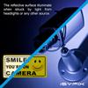 iSYFIX Smile You're On Camera Reflective Stickers for Home - 6 Pack 4x2 Inch - UV, Weather, Scratch, Fade Resistance, Security Camera Sign for Home, Business, CCTV view 3