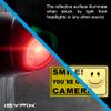 iSYFIX Smile You're On Camera Reflective Stickers for Home - 6 Pack 4x2 Inch - UV, Weather, Scratch, Fade Resistance, Security Camera Sign for Home, Business, CCTV view 4