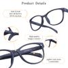 LifeArt Blue Light Blocking Glasses, Computer Reading Glasses, Gaming Glasses, TV Glasses for Women Men, Anti UV (Navy, 3.25 Magnification) view 2