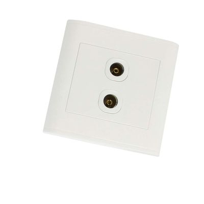 Aexit Screws Fixed Electrical Plastic Televison Cable Socket Pal TV Jack Wall Light Sockets Plate White