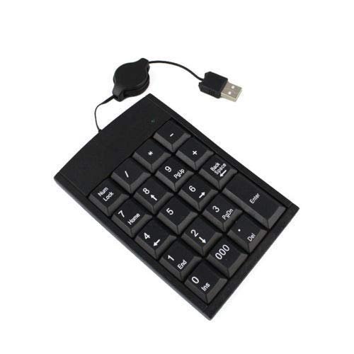 yan New USB Mini 19-Keys Num Pad Numeric Number Keypad Keyboard for Laptop Notebook