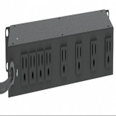 Power First 125VAC 8-Outlet Power Distribution Unit, 15 Max. Amps, 15 ft. Cord Length - 1BP99