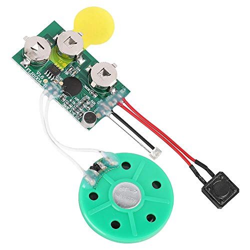 fosa DIY Greeting Card Chip, 60 Seconds Music Sound Audio Voice Recording Module Device Chip Recordable Sound Chip for Christmas Cards, Creative Gift Boxes, Jewelry Boxes, Crafts, Children's Toys