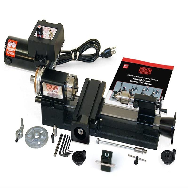 Sherline 4100A-CNC 3.5" X 8" CNC Lathe (Metric) +"A" Package (Intended for Computerized CNC)