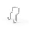 FixtureDisplays Pegwall Slatwall Hook, 1" Wide x 0.9" High x 0.5" Deep, Small Metal Hook 18529-SNL Listing view 1