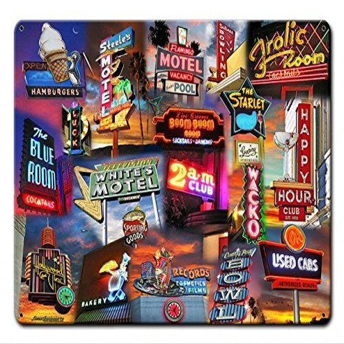 15 X 12 Satin Metal Sign - Neon Sign Collage
