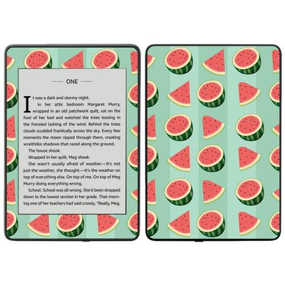 MightySkins Skin Compatible with Amazon Kindle Paperwhite 2018 (Waterproof Model) - Watermelon Patch | Protective, Durable, and Unique Vinyl Decal wrap Cover | Easy to Apply, Remove| Made in The USA