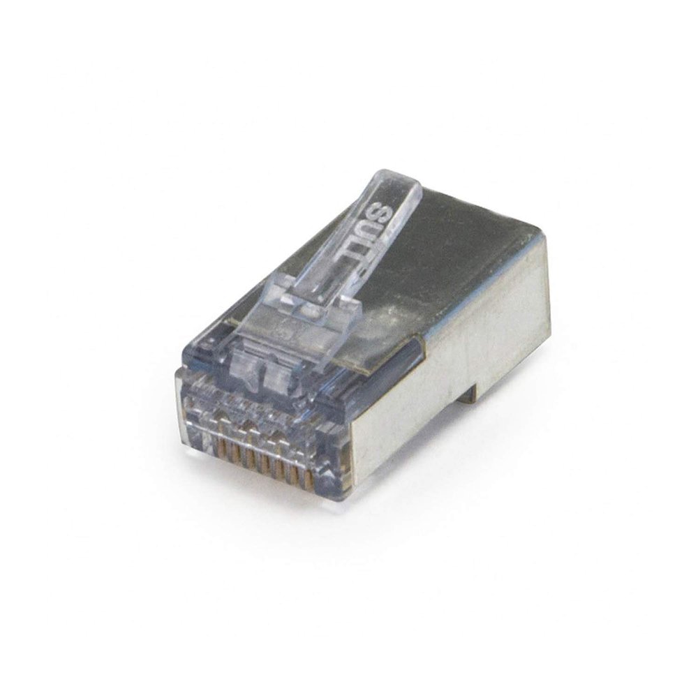 Platinum Tools Ezex44 Shielded RJ45 Internal Ground Connectors 100/Bag Accessory Box (105027)