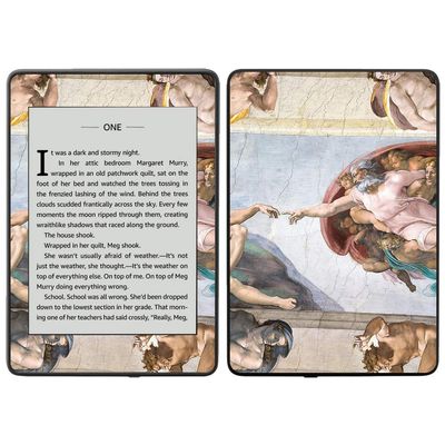 MightySkins Skin Compatible with Amazon Kindle Paperwhite 2018 (Waterproof Model) - Creation of Adam | Protective, Durable, and Unique Vinyl Decal wrap Cover | Easy to Apply, Remove| Made in The USA