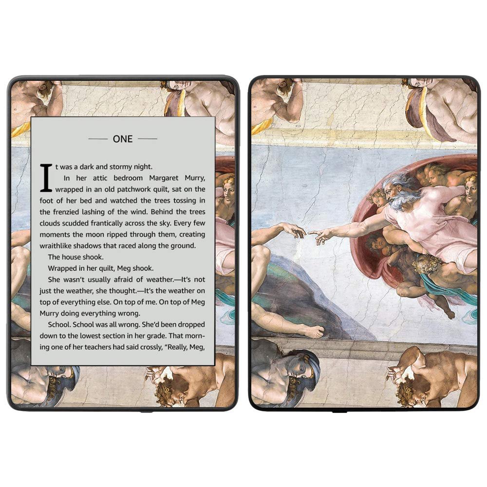 MightySkins Skin Compatible with Amazon Kindle Paperwhite 2018 (Waterproof Model) - Creation of Adam | Protective, Durable, and Unique Vinyl Decal wrap Cover | Easy to Apply, Remove| Made in The USA