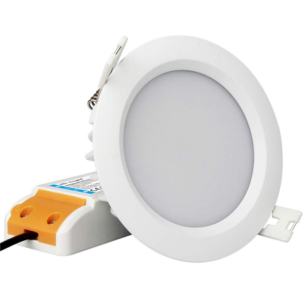 LGIDTECH FUT063 Miboxer RGB CCT 6W LED Recessed Ceiling Downlight 4 Inch AC100-240V IP54, Smartphone APP Control Via WL-Box2 Gateway(Sold Separately)