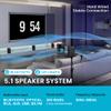 Goldwood Bluetooth 5.1 Surround Sound Home Theater Speaker System with LED Display, FM Tuner, USB/SD Inputs - 6-Piece Set with Remote Control, Black view 3