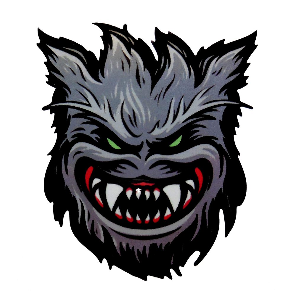 VATH Spitfire Flame Head Werewolf Sticker 60mmW x 72mmH / 2 7/8" H x 2 3/8" W [C57]